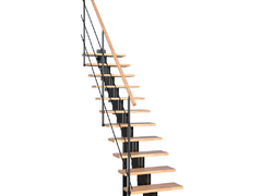 Scara London - design modern, fag + metal, palier inclus