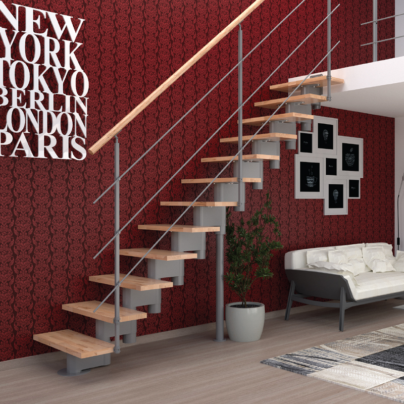 Scara London - design modern, fag + metal, palier inclus